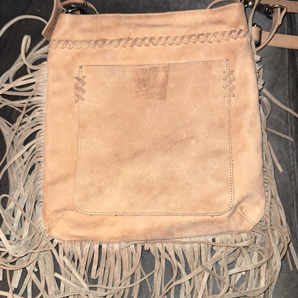 Cowhide Fringe Crossbody Purse - Picture 2 of 3